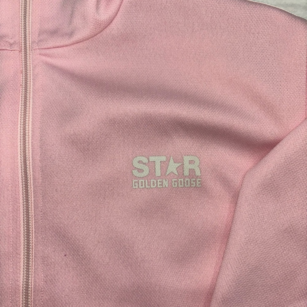 Golden Goose Pink Zip-Up Hoodie.